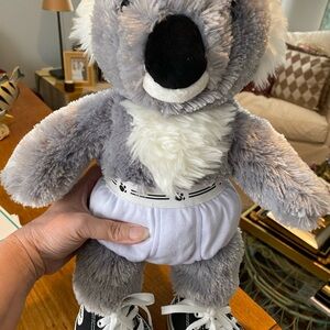 Koala Build a Bear Plush Toy with Sneakers- like new!